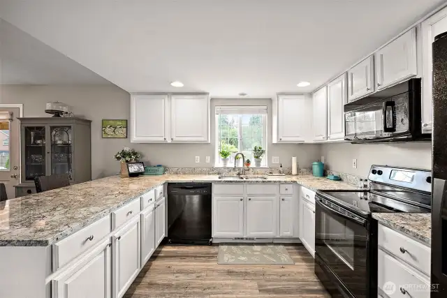 Granite countertops.