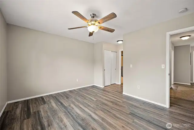 Bedroom #2 connects to the main hall bath, Jack & Jill style.