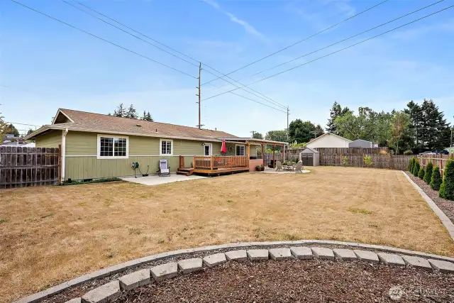 Lawn edging makes mowing a breeze.