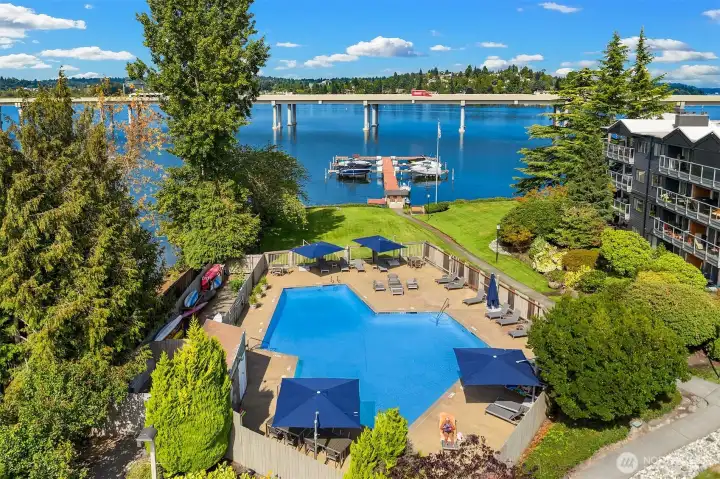 Spectacular community dock with available moorage