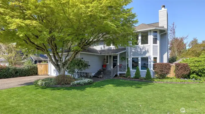 This spacious home offers a thoughtful layout ideal for both everyday living and entertaining. Enjoy a generous lot with plenty of room for outdoor activities, all within a friendly, well-kept community. Enjoy peace of mind with new upgrades including gutters, exterior paint, carpets, garage doors, and so much more! Enter to discover rich engineered hardwoods throughout most of the main level. Upstairs offers a large primary with cozy fireplace and en suite bathroom. Enjoy two more fireplaces on the main floor for those cozy PNW nights. Close to shops, dining, parks, schools, trails and major freeways for easy commuting.This home radiates curb appeal from the moment you pull up and continues up to the large Trex decking patio to greet your guests.