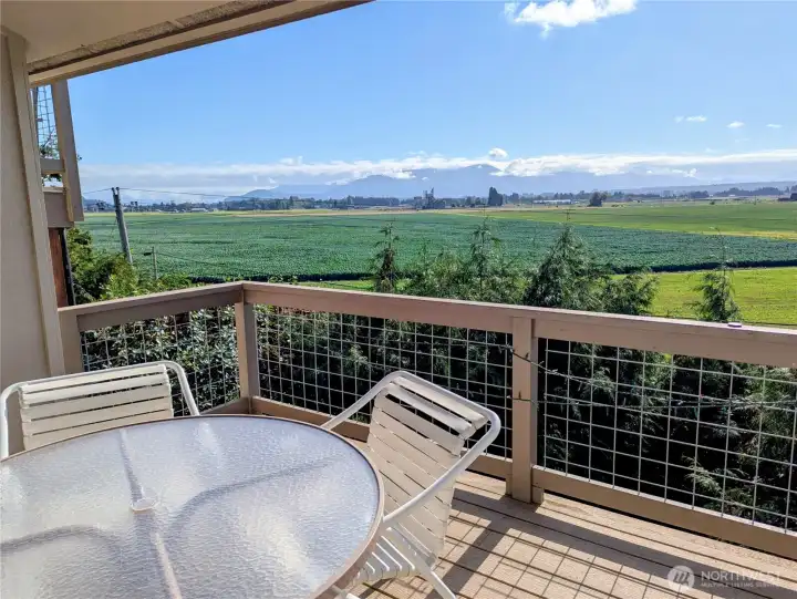 Room for table and chairs to enjoy this extra special country club condo view.