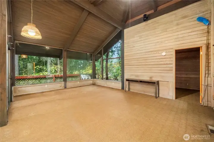 Great room area with huge picture windows