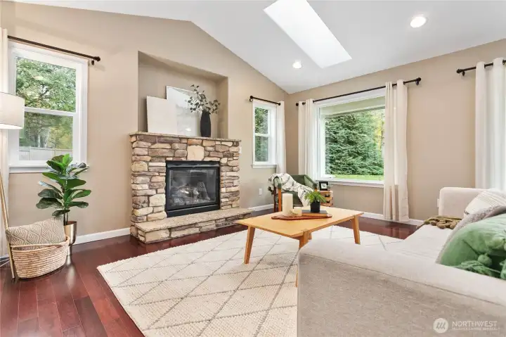 An inviting space looking out to your private yard.