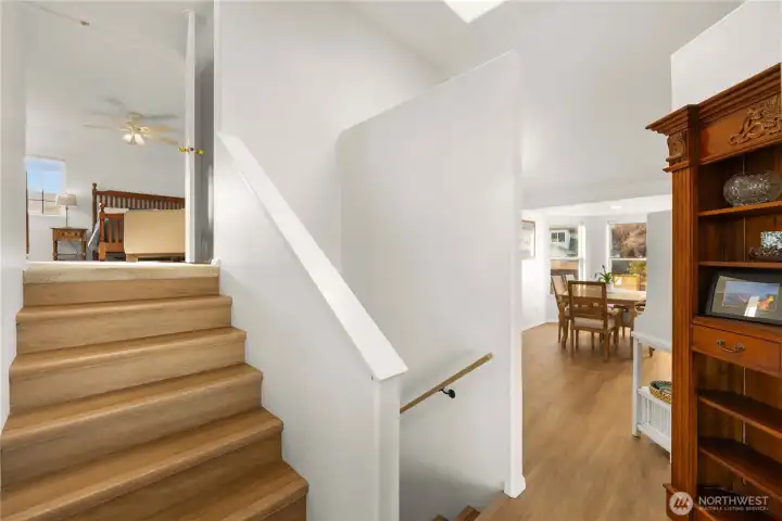 Steps up to Primary Suite