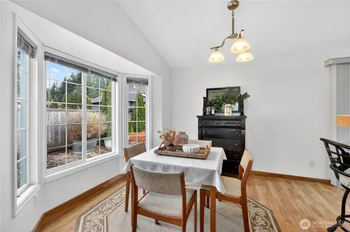 Dining area opens into Kitchen & Family Room