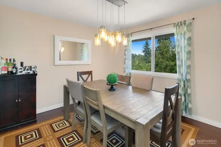 Open concept formal living/dining & kitchen