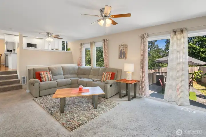 2nd "Living Room" opening to backyard w/outdoor kitchen, entertaining area & swim spa