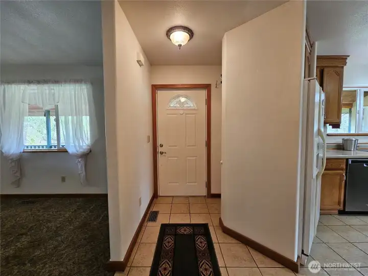 Front Entryway with little coat nook on the side