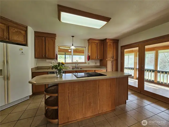 French Doors off the Kitchen to the Sun Porch