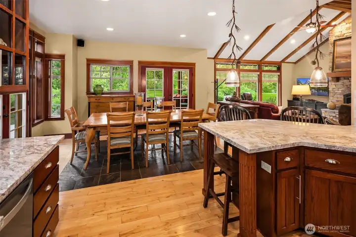 Every window has a view out to paradise...open concept kitchen, dining and living room
