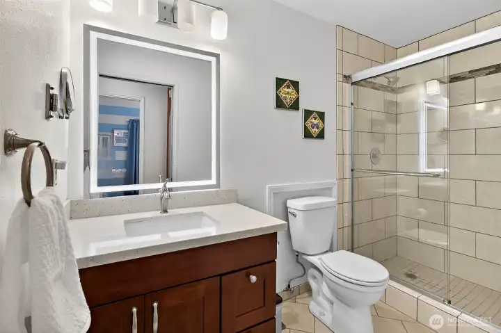 basement 3/4 bath