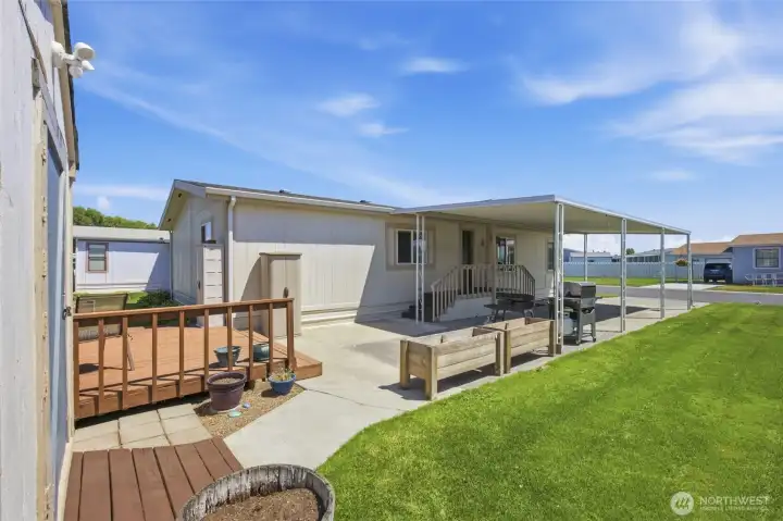 back porch and carport area