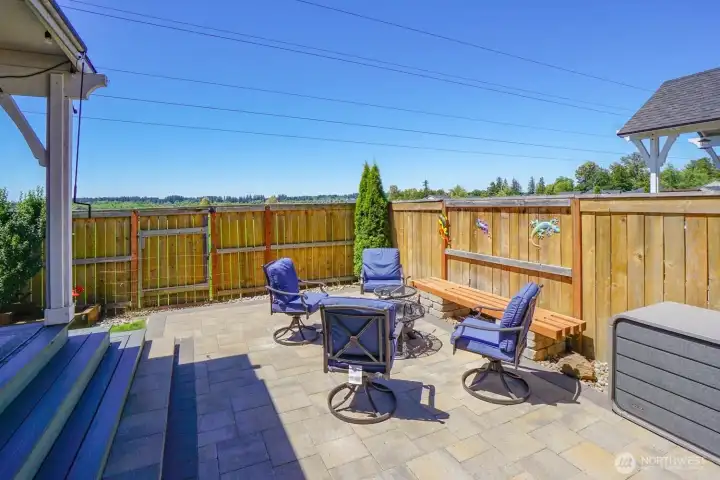 Paver patio with room to entertain Paver patio with room to entertain