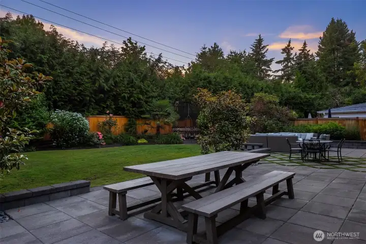 Plenty of space to dine al fresco or create your own fire pit. Plenty of space to dine al fresco or create your own fire pit.