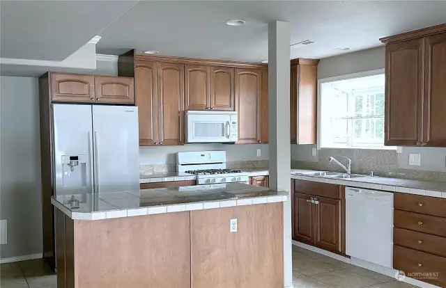 Kitchen with island an open plan layout