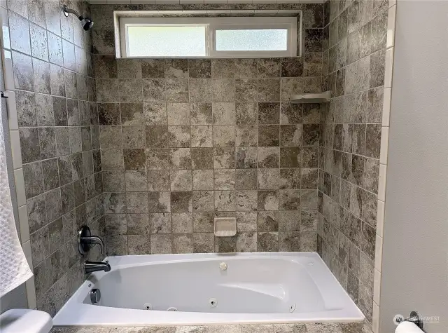 Master bedroom bathroom with jetted tub