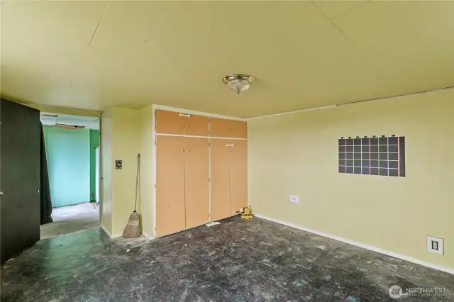 Closet in basement bedroom