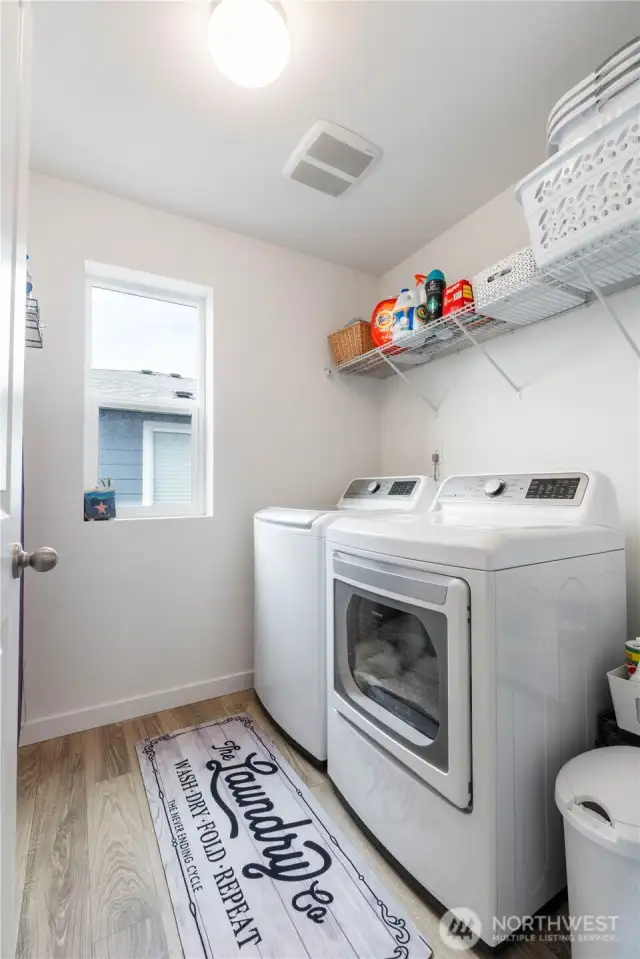 Utility Room upstairs. Washer and dryer included!