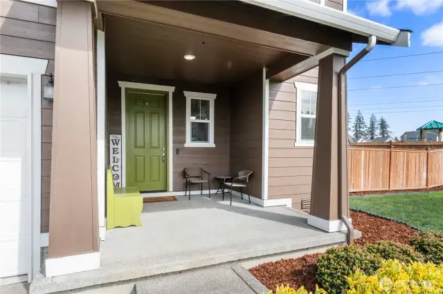 Covered front porch.