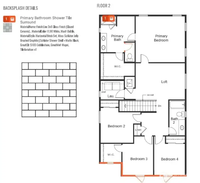 Backsplash Diagram Floor 2