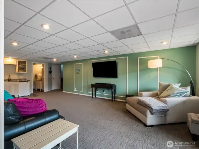 Downstairs rec room