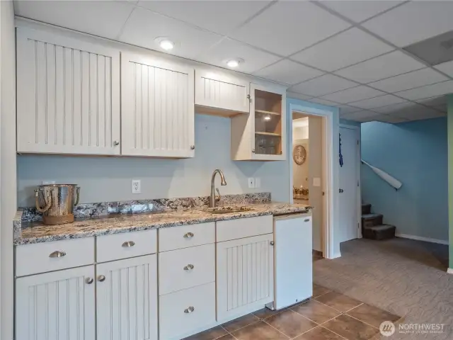 Downstairs wet bar