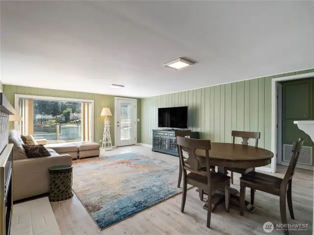 Looking into the living room from your entry