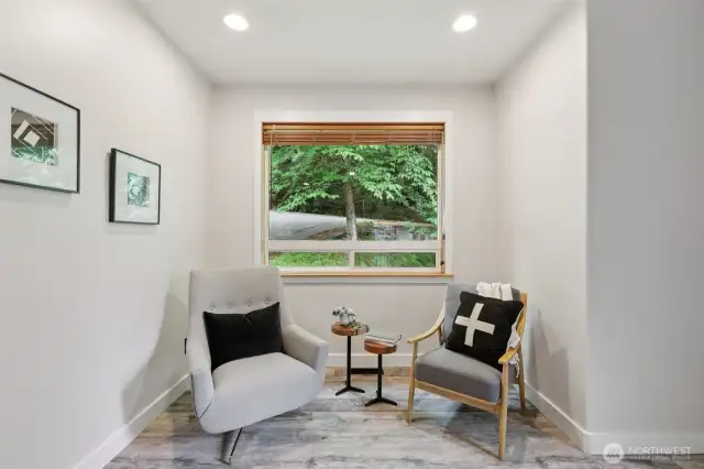 Grab a book and relax in this inviting space.