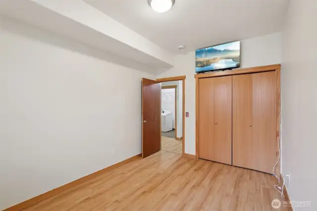 One of the 3 bedrooms in the lower level.