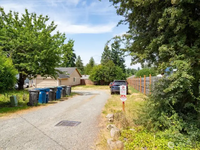 -Located off the cul de sac down a private lane.