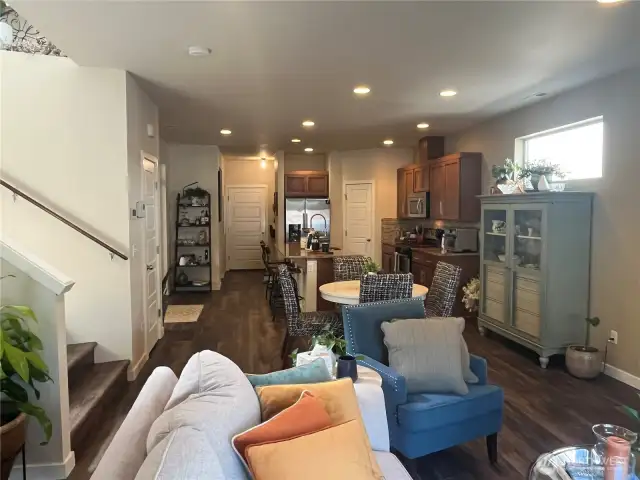 Great room into the kitchen