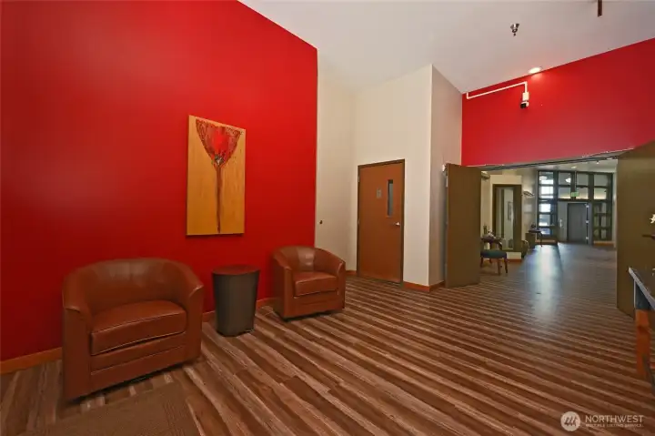 Front entrance to elevator