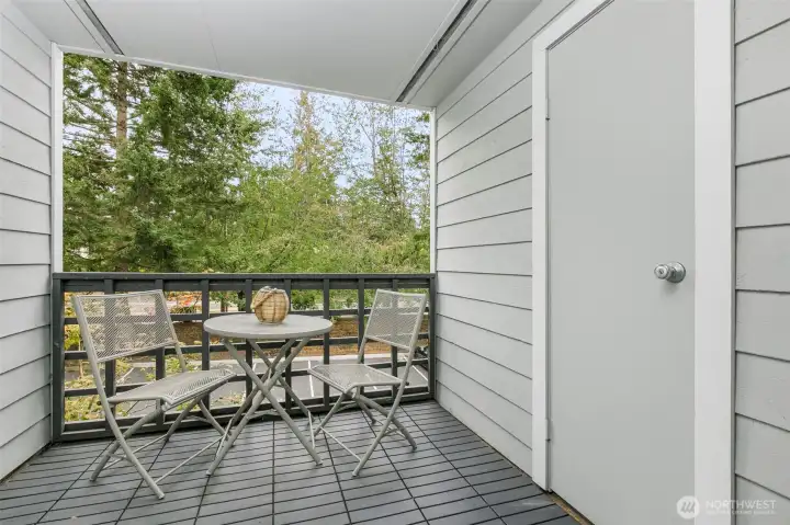Private deck with storage