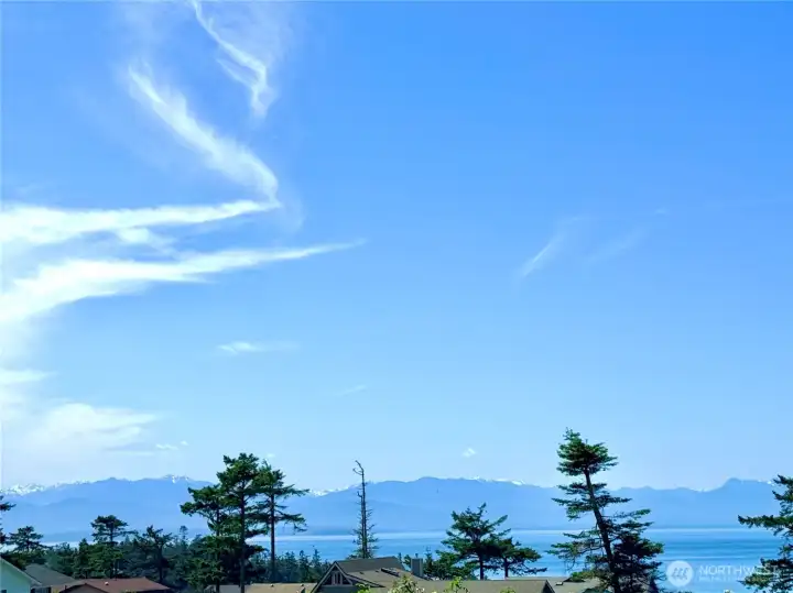 Sweeping Views of the Olympic Mountains and the Strait of Juan de Fuca, where you can watch ships all day and even a whale or two!