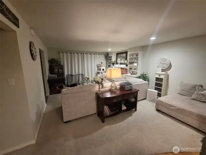 living room from dining room