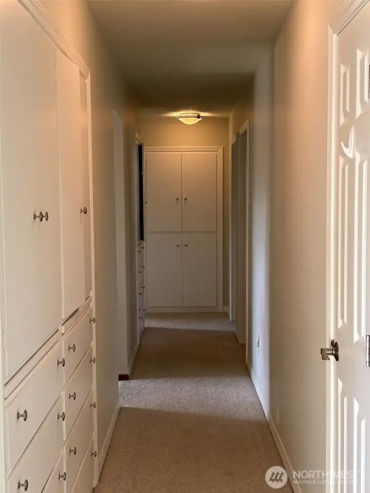 main level hall to bedrooms/storage