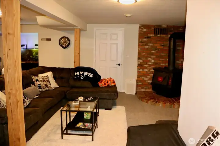 basement/downstairs wood stove
