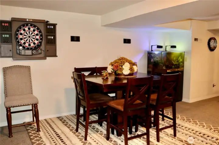 basement/downstairs entertaining area