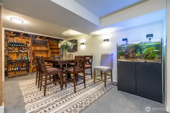 downstairs entertainment area