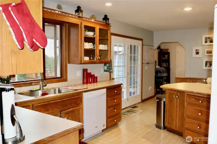 kitchen looking at office