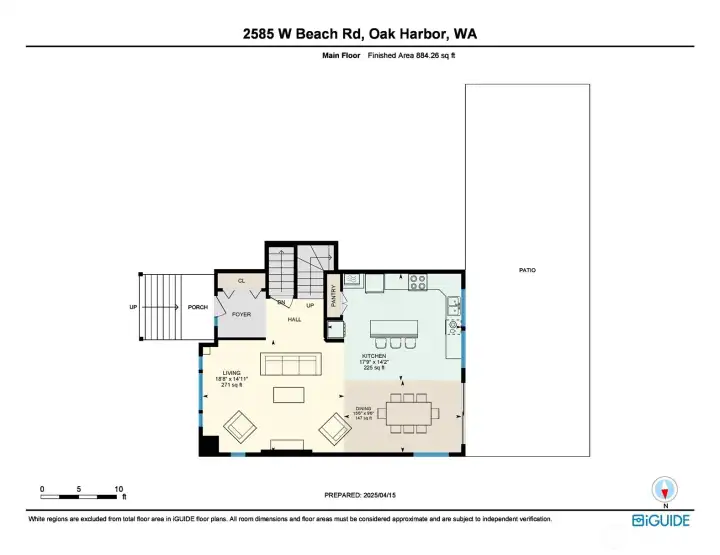 Main Level Floor Plan ~ Note the huge waterfront entertaining deck