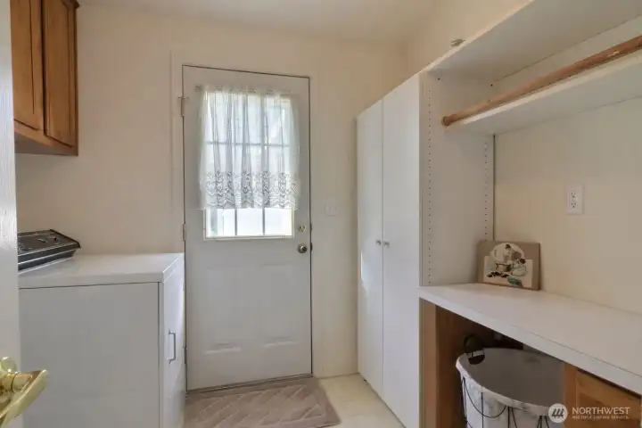 Utility room with exterior access