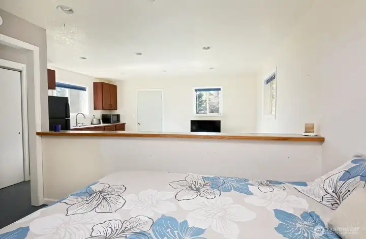 sleeping area of guest home