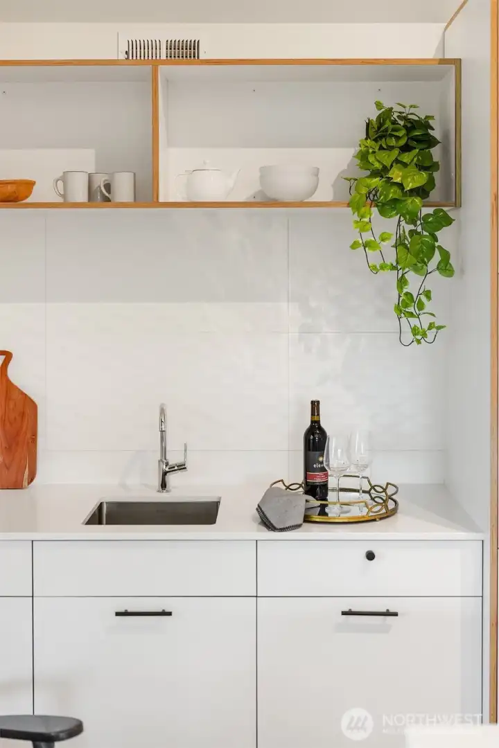 Wet bar just by the balcony