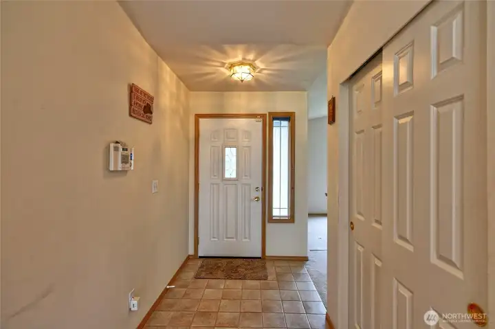 As you enter the home, living room to the right.