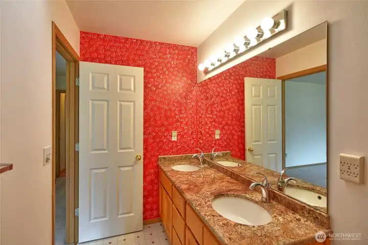 Primary bathroom double sink