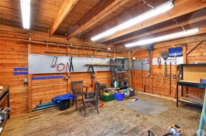 Downstairs of the shed, huge