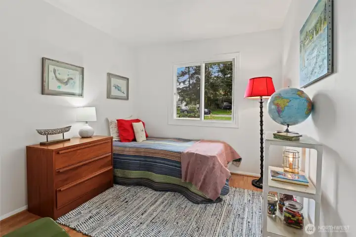 One of the three bedrooms