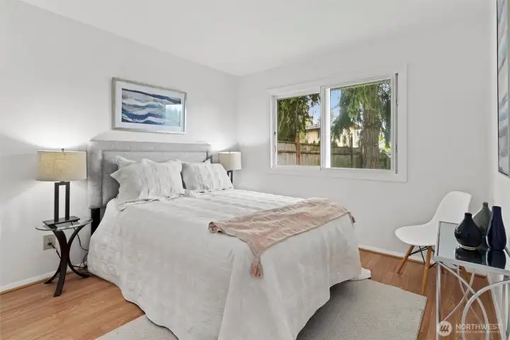 One of the three bedrooms